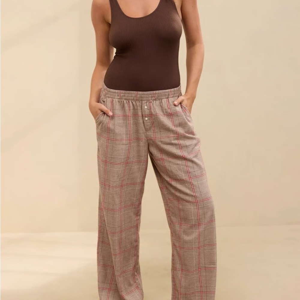 Aerie Off Duty Flannel Trouser